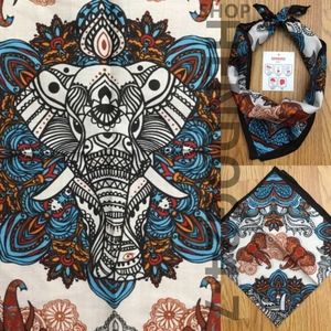 COLORFUL ELEPHANT BANDANA SCARVE ONE SIZE